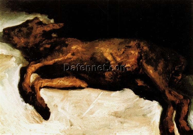 Handmade Reproduction of Vincent van Gogh’s 1884 ‘New-Born Calf on Straw’ – Custom Oil Painting from Dafen Village