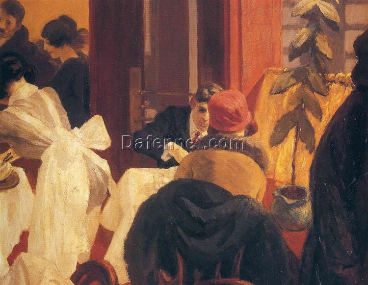 New York Restaurant” by Edward Hopper – Stunning Oil Painting Reproduction | High-Quality Hand-Painted Canvas Art for Home Décor