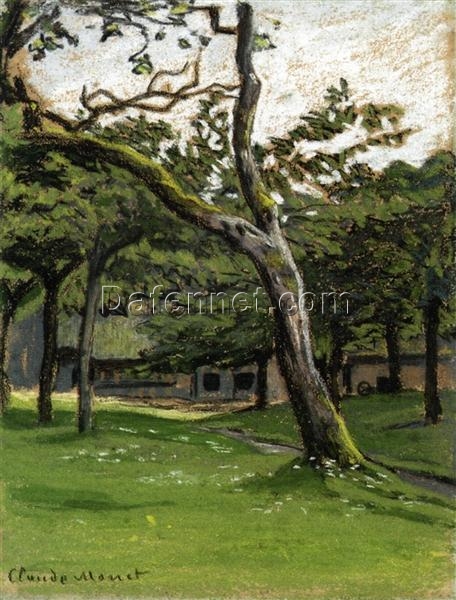 Norman Farm through the Trees (c.1886) – High-Quality Reproduction of Monet’s Masterpiece, Custom Oil Painting from Dafen Village Studio