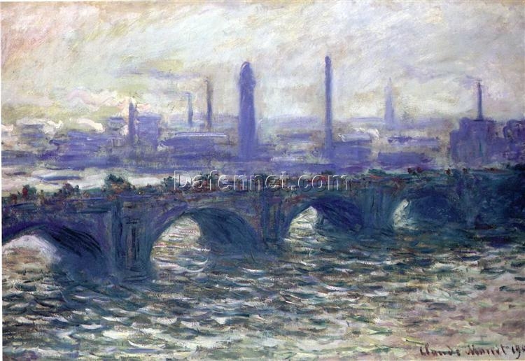 Waterloo Bridge by Claude Monet (1901) – Elegant Hand-Painted Oil Painting, Made by Dafen Village