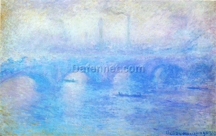 Waterloo Bridge by Claude Monet (1903) – Elegant Hand-Painted Oil Painting, Made by Dafen Village