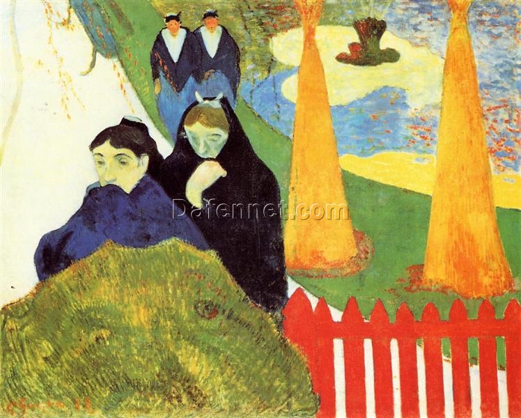 Old Women of Arles” by Paul Gauguin – Authentic 1888 Oil Painting Reproduction | Stunning Handcrafted Canvas Art