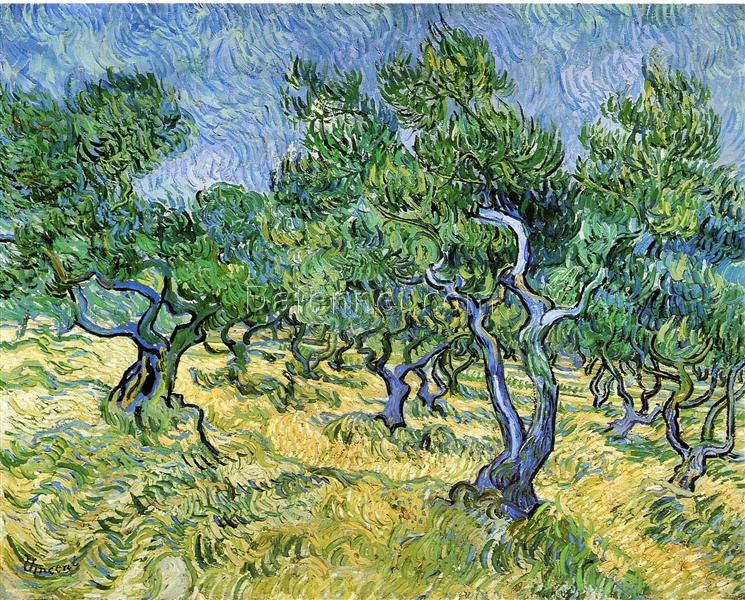 Olive Grove by Vincent van Gogh – Hand-Painted Oil Painting from Dafen Village Studio, Perfect for Home Decor