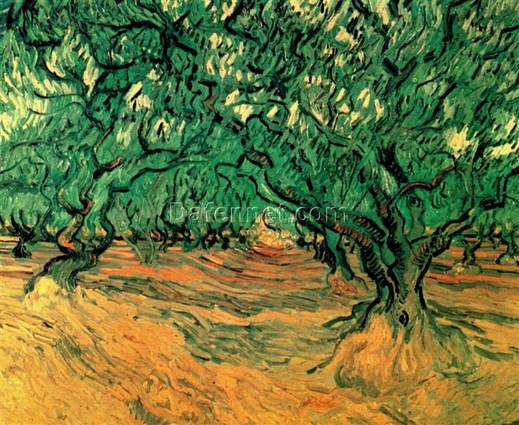 Classic Vincent van Gogh Olive Trees Oil Painting – 1889 Masterpiece, Available in Dafen Village Studio