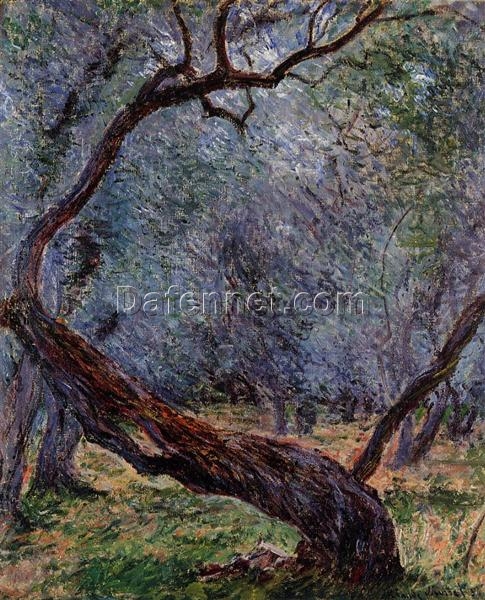 Claude Monet Olive Trees (Study) 1884 – Unique Hand-Painted Oil Painting for Art Lovers from Dafen Village Studio