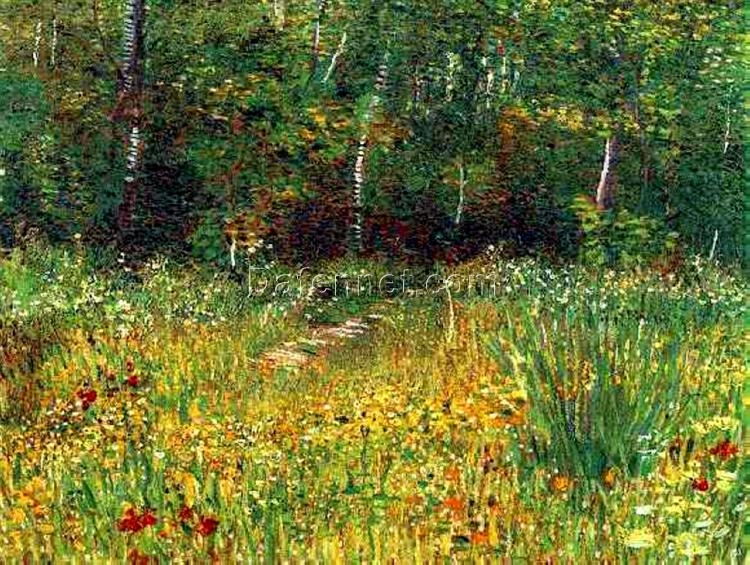 Custom Oil Painting of Park at Asnieres in Spring (1887) by Vincent van Gogh – Vibrant Spring Scene, Dafen Village Studio