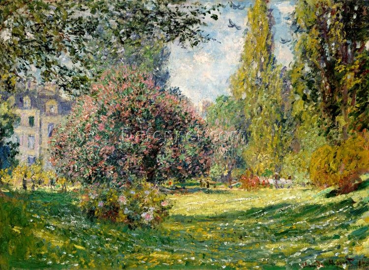 Reproduction of Claude Monet’s Park Monceau (1876) – Fine Art Oil Painting, Impressionist Landscape, Custom-Made in Dafen Village