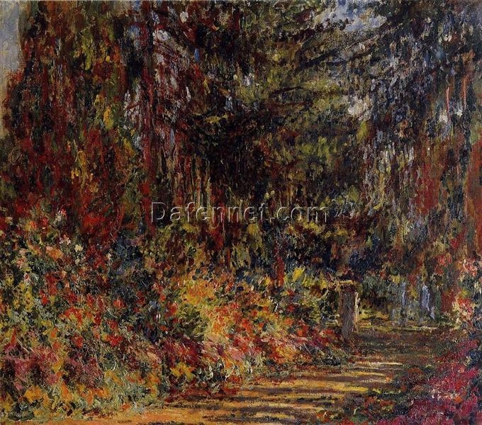 Vintage Path at Giverny Oil Painting | Claude Monet 1902-1903 | High-Quality Reproduction from Dafen Village Studio