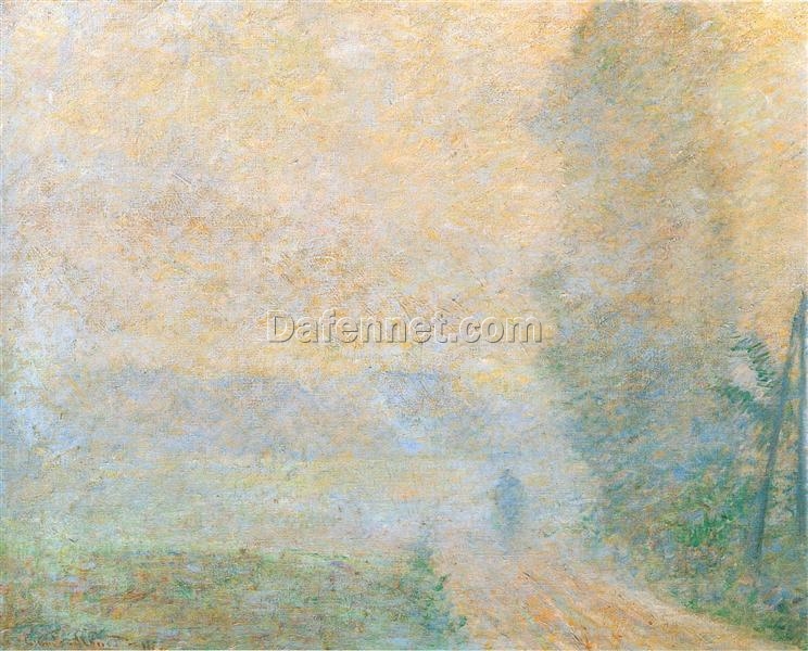 Claude Monet Path in the Fog (1887) – High-Quality Handcrafted Oil Painting from Dafen Village Studio