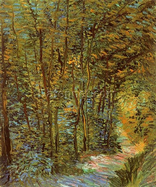 Reproduction of Vincent van Gogh’s Path in the Woods (1887) – Impressionist Oil Painting by Dafen Village Studio