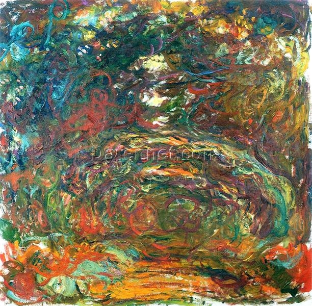 Impressionist Path under the Rose Arches – Giverny by Claude Monet – Custom Oil Painting Reproduction (1920-1922)