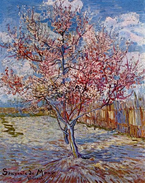 1888 Peach Tree in Bloom – Vincent van Gogh Inspired Art, Custom Oil Painting from Dafen Village Studio