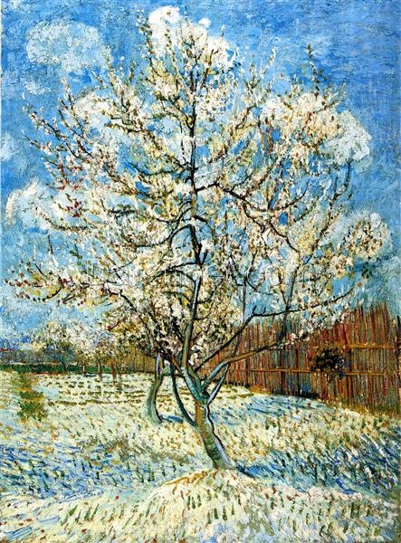 Peach Trees in Blossom Oil Painting by Vincent van Gogh – 1888 Masterpiece Reproduction, Dafen Village Studio