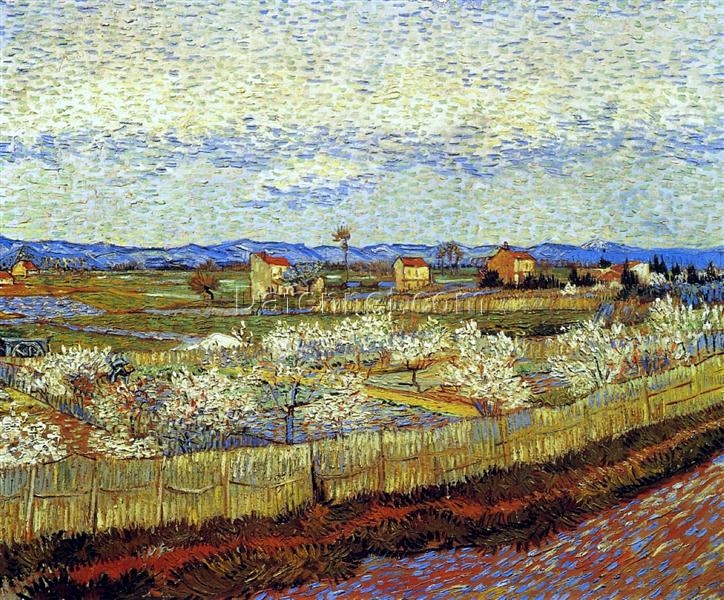 Peach Trees in Blossom 1889 Van Gogh | Original Oil Painting Reproduction from Dafen Village Artists