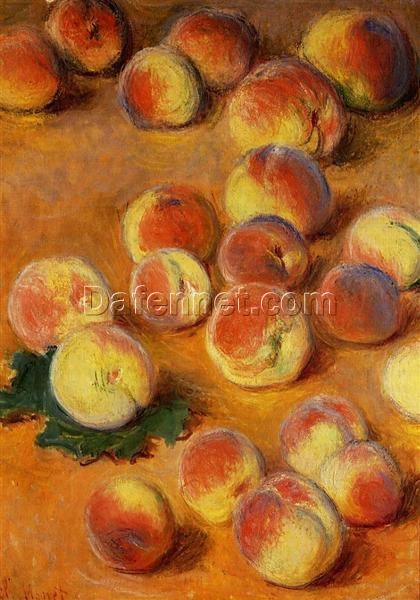 Classic Peaches by Claude Monet (1883) – Original Oil Painting Reproduction from Dafen Village Studio