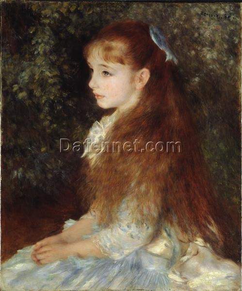 Pierre-Auguste Renoir “Mademoiselle Irène Cahen d’Anvers (Little Irène)” 1880 – Handcrafted Oil Painting Reproduction for Elegant Portrait and Child Art Decor