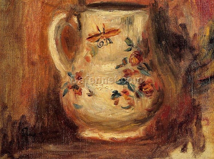 Pierre-Auguste Renoir “Pitcher” – Handcrafted Oil Painting Reproduction for Still Life and Kitchen Art Decor