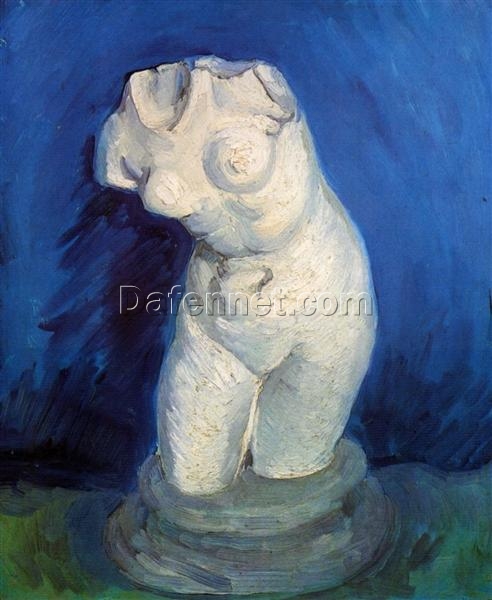 Impressionist Style Female Torso Sculpture by Van Gogh – Handmade Oil Painting from Dafen Village