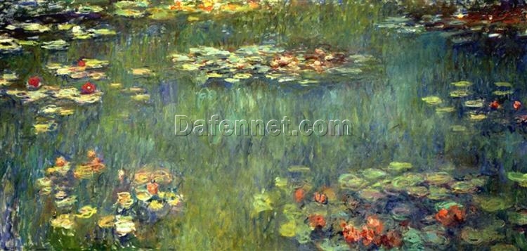 Claude Monet 1920 Waterlilies Pool Reproduction – Dafen Village Hand-Painted Oil Painting for Sale