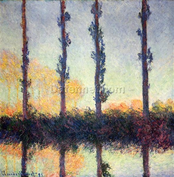 Poplars (Four Trees) by Claude Monet, 1891 – Premium Oil Painting Reproduction for Art Collectors by Dafen Village