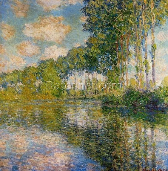 Oil Painting of Monet’s Poplars On The Banks Of The River Epte (1891) – Custom Reproduction by Dafen Village Artists