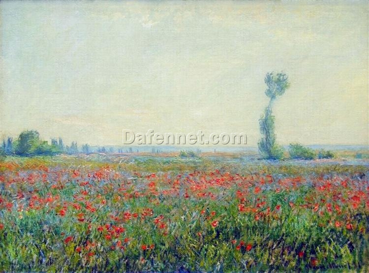 Classic Poppy Field by Claude Monet (1881) – Hand-Painted Oil Painting Reproduction from Dafen Village