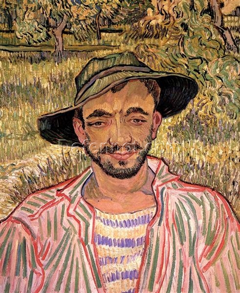 1889 Portrait of a Young Peasant by Vincent van Gogh – Hand-Painted Fine Art Oil Painting from Dafen Village Studio