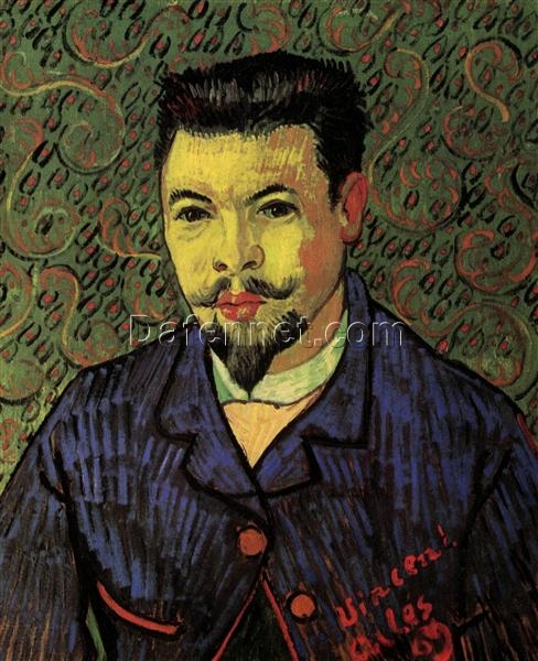 Original Style Oil Painting of Dr. Felix Rey by Vincent van Gogh (1889) – Dafen Village Art Studio Custom Commission