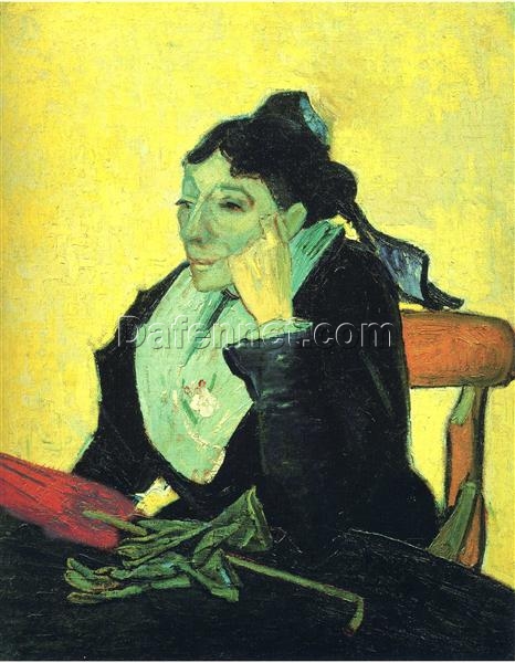 Vintage Style Portrait of Madame Ginoux (L’Arlesienne) by Vincent van Gogh, Handcrafted Oil Painting – Exclusive Dafen Village Art