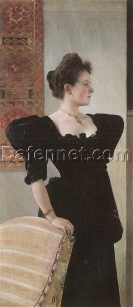 Gustav Klimt ‘Portrait of Marie Breunig’ 1894 Oil Painting – Exquisite Reproduction from DaFen Village Art Studio