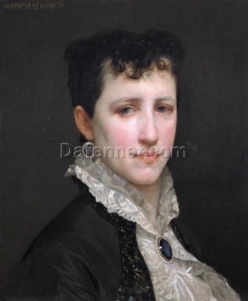 Custom Oil Painting of Bouguereau’s “Portrait of Miss Elizabeth Gardner” | Elegant 1879 Artwork from Dafen Village