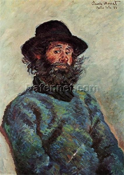 Authentic Portrait of Poly, Fisherman at Kervillaouen by Claude Monet – Custom Hand-Painted Oil Painting Reproduction from Dafen Village