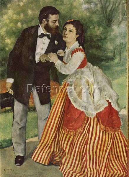 Buy “Alfred Sisley and His Wife” by Pierre-Auguste Renoir – Hand-Painted Oil Painting Reproduction | Impressionist Art from Dafen Village