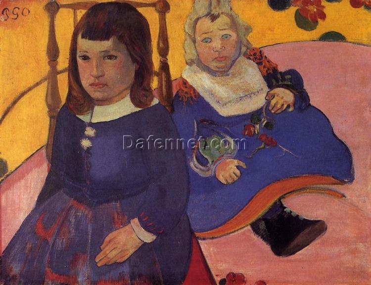 Paul Gauguin “Portrait of Two Children” 1889 – Custom Oil Painting Reproduction on Canvas