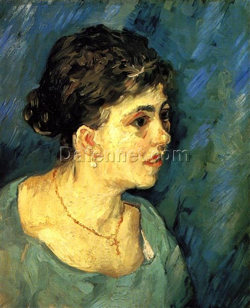 Elegant Woman in Blue by Vincent van Gogh – 1885, Custom Oil Painting from Dafen Village