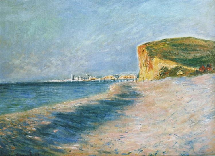 Claude Monet ‘Pourville, near Dieppe’ 1882 Oil Painting – Impressionist Seaside Landscape from Dafen Village Studio