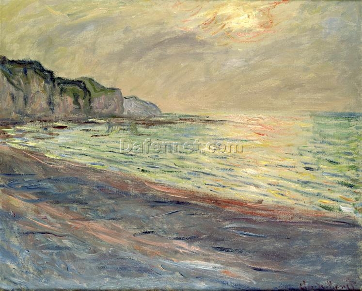 Vibrant Claude Monet Pourville, Sunset (1882) Oil Painting – Custom Reproduction from Dafen Village Artists