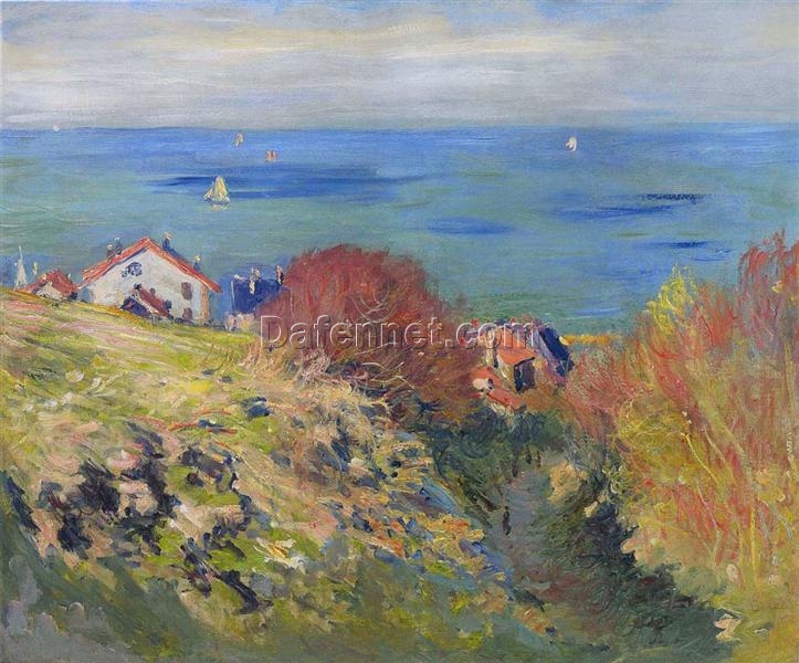 Classic Impressionism: Monet’s Pourville (1882) Oil Painting – Handcrafted from Dafen Village Studio