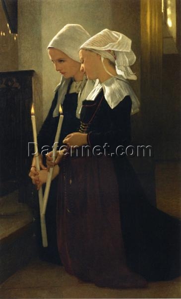 Reproduction of Bouguereau’s “Prayer at Sainte Anne d’Auray” | High-Quality Hand-painted Oil Art for Sale