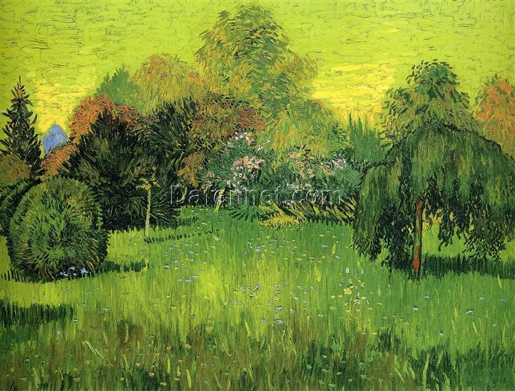 Vincent van Gogh’s Public Park with Weeping Willow – High-Quality Oil Painting Reproduction for Home Decor