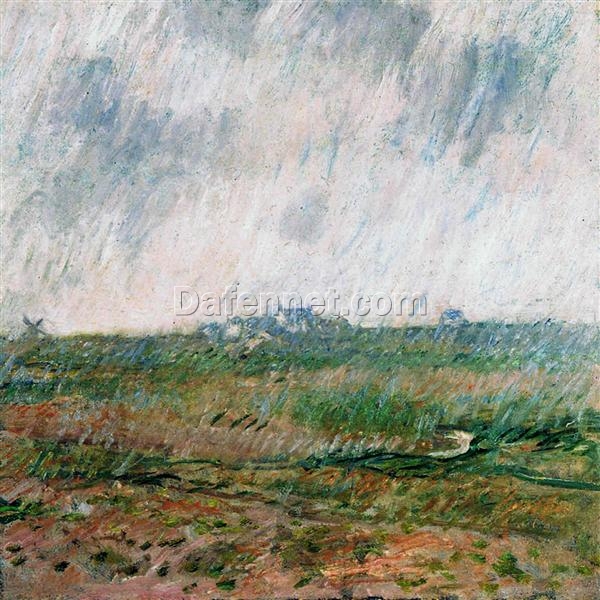 Claude Monet’s “Rain in Belle-Ile” (1886) – High-Quality Oil Painting Reproduction from Dafen Village