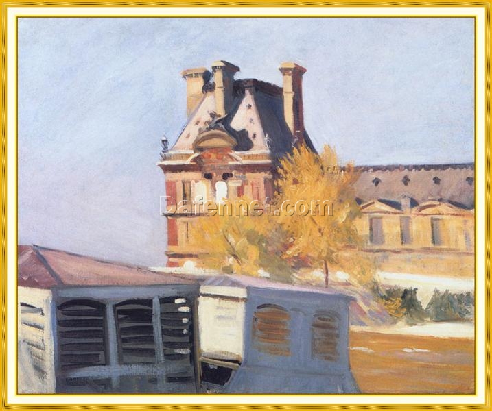 Le Pavillon de Flore” by Edward Hopper 1909 – Hand-Painted Oil Painting Reproduction | Fine Art Canvas from Dafen Village