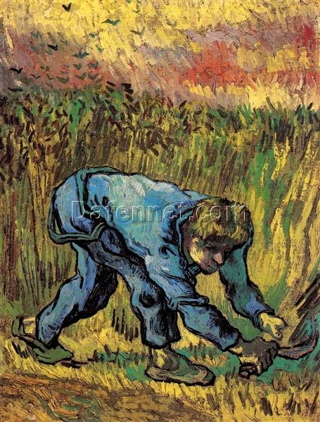 Stunning Reaper with Sickle (after Millet) Oil Painting – Vincent van Gogh Inspired Artwork from Dafen Village Artisans