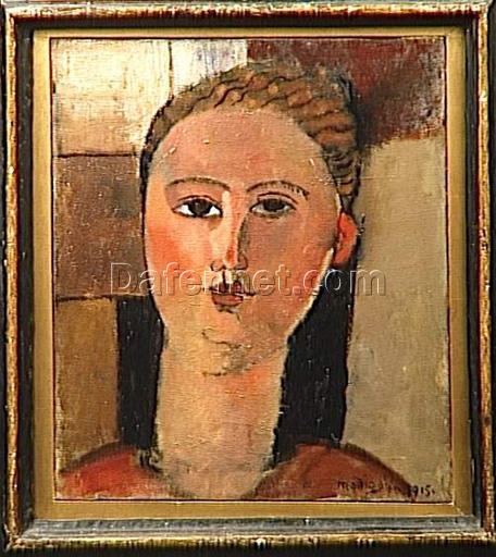 Amedeo Modigliani “Redhead Girl” 1915 – Authentic Oil Painting Reproduction | Elegant Canvas Art from Dafen Village