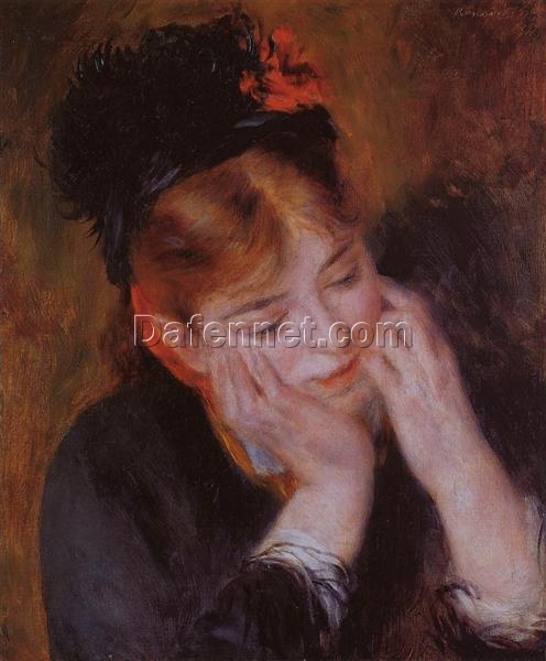 Pierre-Auguste Renoir “Reflection” 1877 – Oil Painting Reproduction – Hand-painted Masterpiece from Dafen Village