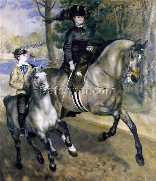 Pierre-Auguste Renoir “Riding in the Bois de Boulogne” 1873 – Oil Painting Reproduction – Hand-painted Masterpiece from Dafen Village