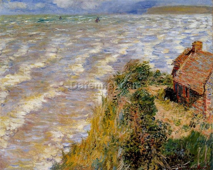 Hand-Painted Rising Tide at Pourville (1882) by Claude Monet – Dafen Village Studio’s Reproduction of Classic Impressionist Art