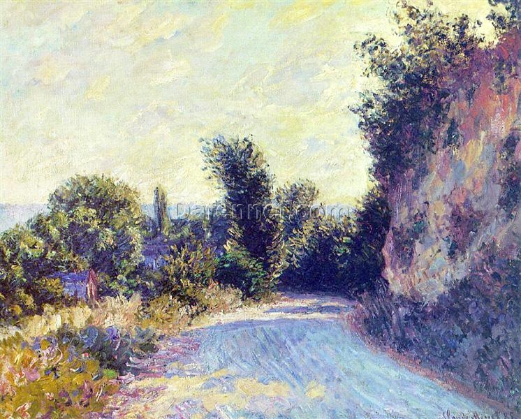 Monet’s Road near Giverny 02 (1885) Oil Painting – Handcrafted Reproduction by Expert Artists from Dafen Village