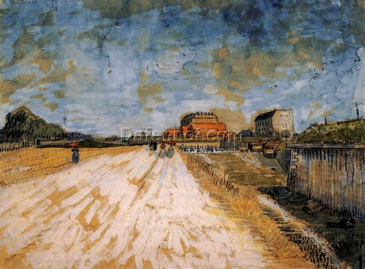 Vincent van Gogh’s Iconic Paris Scene – 1887 ‘Road Running Beside the Paris Ramparts’ Reproduction on Canvas