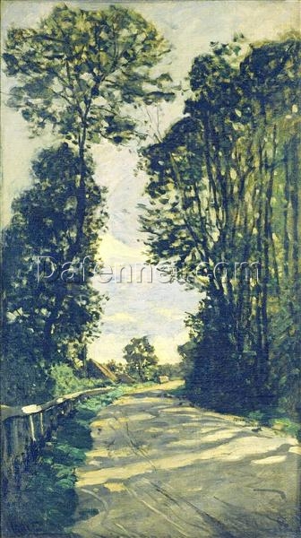 Road to the Saint-Simeon Farm by Claude Monet – High-Quality Hand-Painted Oil Painting Reproduction | Dafen Village Studio